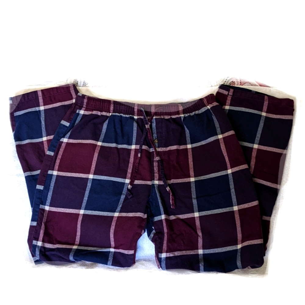Lounge Pajama Pants,Button Fly Elastic Tie Waist, One Pocket, Multi-Colour, L